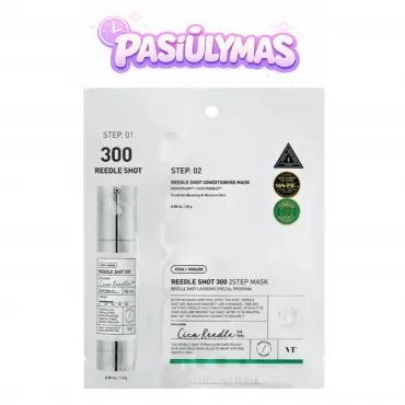 VT COSMETICS Reedle Shot 300 2 Step Mask dviejų žingsnių veido odos priežiūros kompleksas