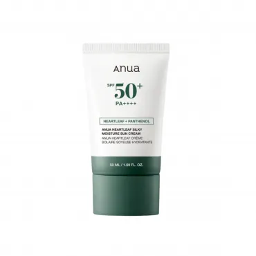 Anua Heartleaf Silky Moisture Sunscreen apsauginis kremas nuo saulės SPF50+ PA+++