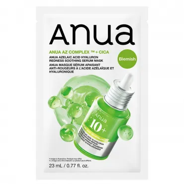 Anua Azelaic Acid Hyaluron Redness Soothing Serum Mask raminamoji lakštinė veido kaukė su azelaino rūgštimi