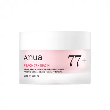 Anua Peach 77% Niacin Enriched Cream drėkinantis veido kremas su persikų ekstraktu