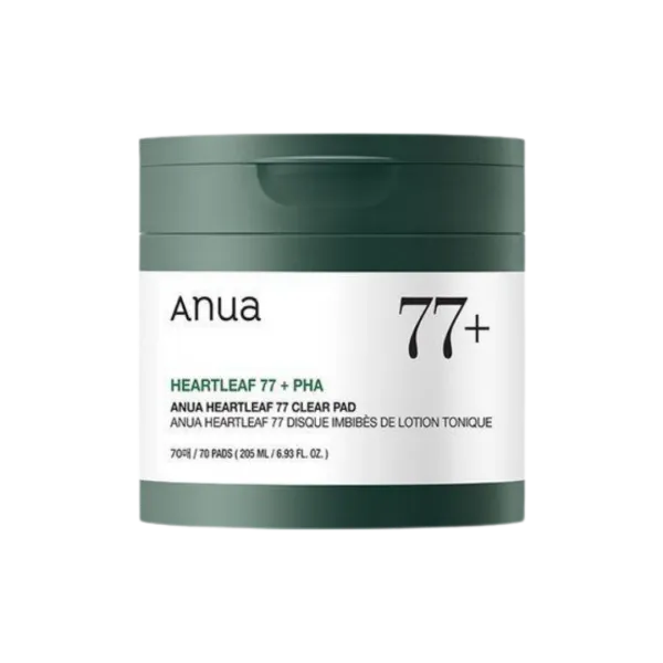 Anua Heartleaf 77% Clear Pad raminantys veido padeliai su širdžialapės stimburės ekstraktu
