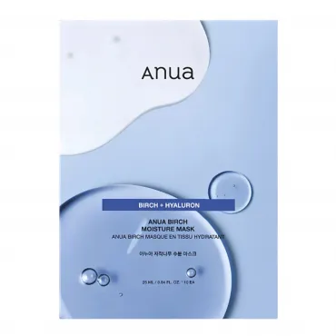 Anua Birch Moisture Mask Moisturizing Sheet Mask drėkinanti lakštinė veido kaukė su beržų sultimis