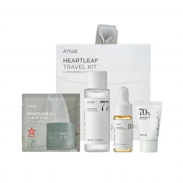 Anua Heartleaf Soothing Trial Kit mini raminantis rinkinys su širdžialapės stimburės ekstraktu