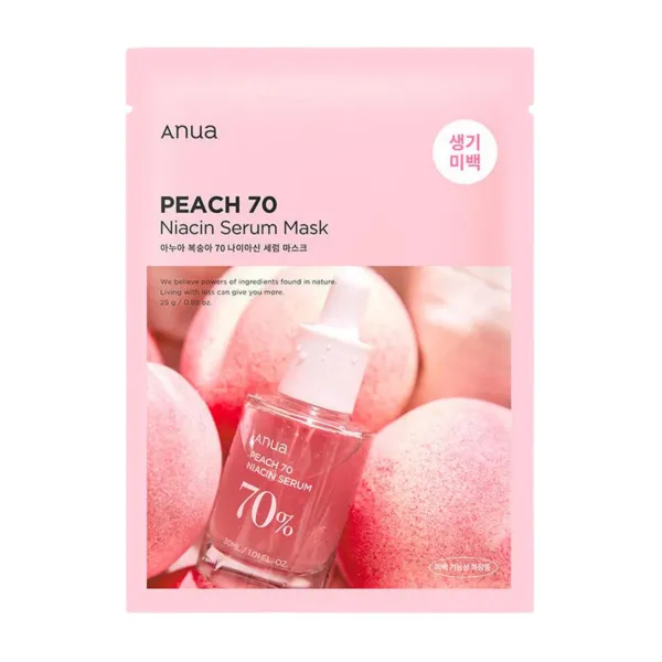 ANUA Peach 70 Niacin Serum Mask lakštinė veido kaukė su persikų ekstraktu