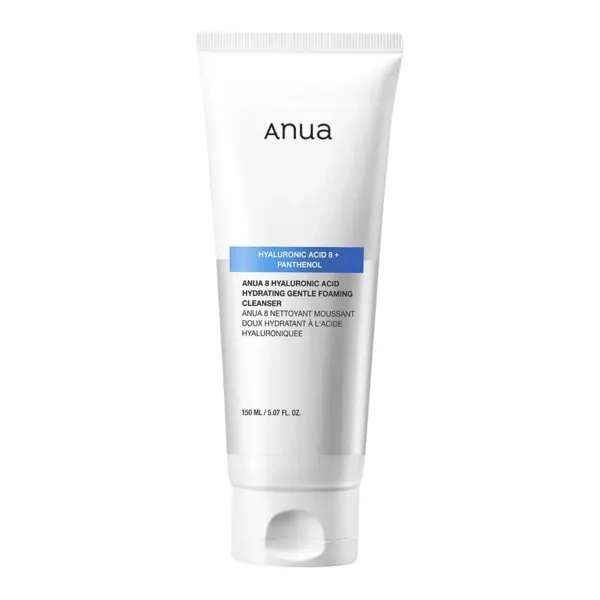 Anua Hyaluronic Hydrating Gentle Foaming Cleanser veido valymo putos su hialuronu