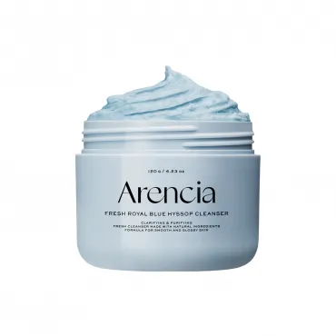 Arencia Fresh Blue Hyssop Rice Mochi Cleanser švelnus veido prausiklis