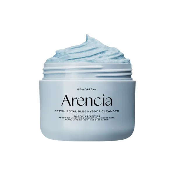 Arencia Fresh Blue Hyssop Rice Mochi Cleanser švelnus veido prausiklis