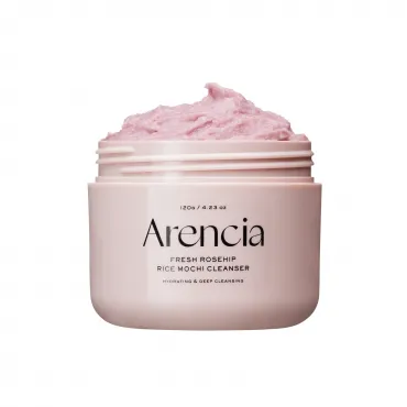 Arencia Fresh Rosehip Mochi Cleanser drėkinamasis veido prausiklis su erškėtuogių ekstraktu