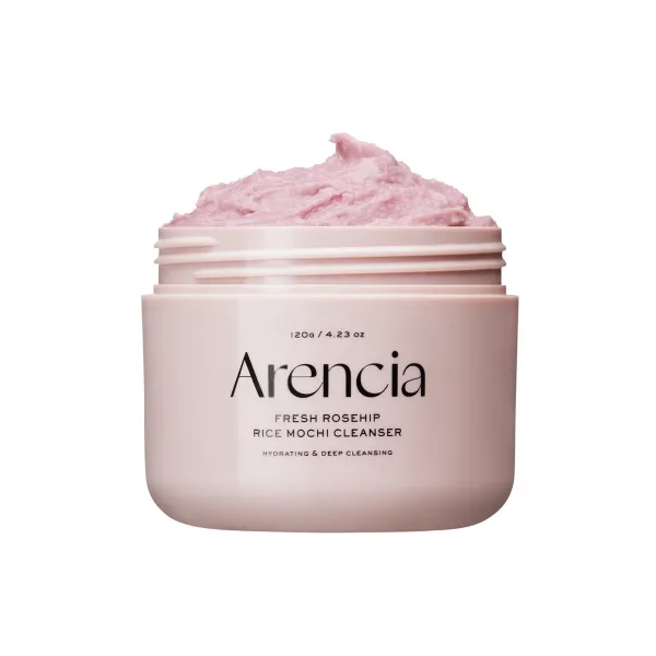 Arencia Fresh Rosehip Mochi Cleanser drėkinamasis veido prausiklis su erškėtuogių ekstraktu