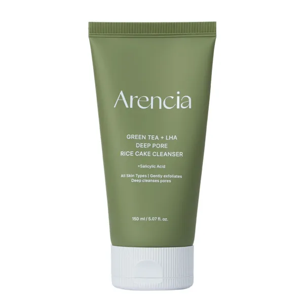 Arencia Green Tea + LHA Deep Pore Rice Cake Cleanser poras valantis veido prausiklis
