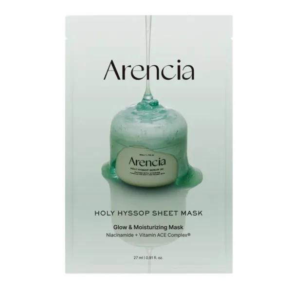 Arencia Holy Hyssop Sheet Mask drėkinanti lakštinė veido kaukė