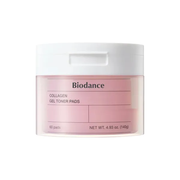 BIODANCE Collagen Gel Toner Pads veido padeliai su kolagenu ir peptidais