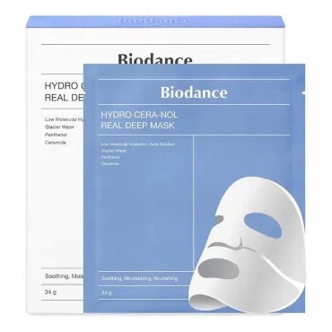 BIODANCE Hydro Cera-Nol Real Deep Mask Set veido kaukės su keramidais 4vnt