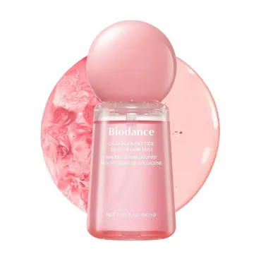 BIODANCE Collagen Peptide Jelly Serum Mist veido dulksna-serumas su kolagenu ir peptidais