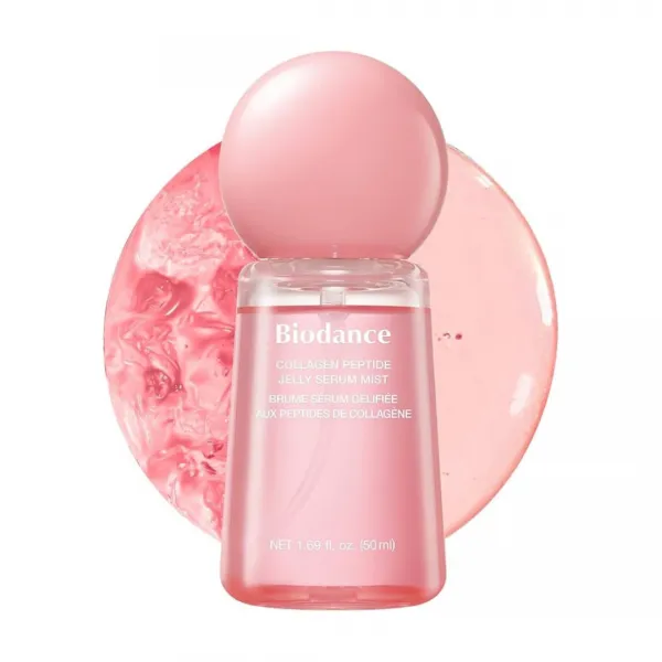 BIODANCE Collagen Peptide Jelly Serum Mist veido dulksna-serumas su kolagenu ir peptidais