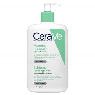 CERAVE Foaming Cleanser kasdieninis prausiklis normaliai, mišriai ir riebiai odai 473 ml