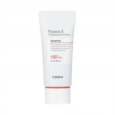 COSRX Vitamin E Vitalizing Sunscreen apsauginis kremas nuo saulės su vitaminu E SPF50+ (galioja iki 2024-04-01)
