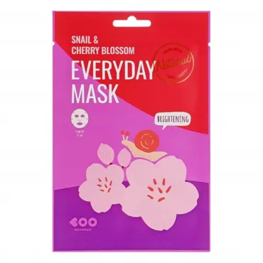 DEARBOO Snail&Cherry Blossom Everyday Mask lakštinė veido kaukė