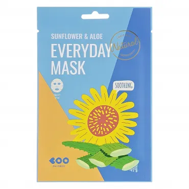 DEARBOO Sunflower&Aloe Everyday Mask lakštinė veido kaukė