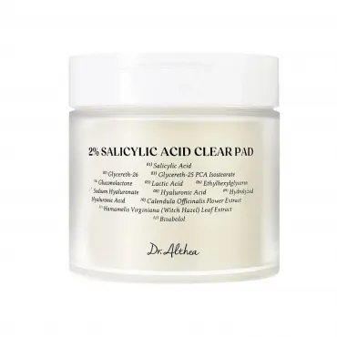 Dr. Althea 2 % Salicylic Acid Clear Pad poras valantys veido padeliai su salicilo rūgštimi