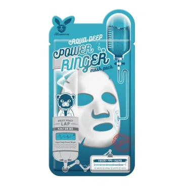 Elizavecca Aqua Deep Power Ringer Mask lakštinė kaukė su hialurono rūgštimi