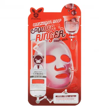 Elizavecca Collagen Deep Power Ringer Mask lakštinė kaukė su kolagenu