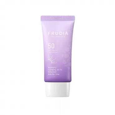 FRUDIA Blueberry Hydrating Air Fit Sunscreen apsauginis kremas nuo saulės su mėlynėmis