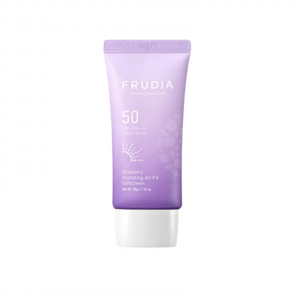 FRUDIA Blueberry Hydrating Air Fit Sunscreen apsauginis kremas nuo saulės su mėlynėmis