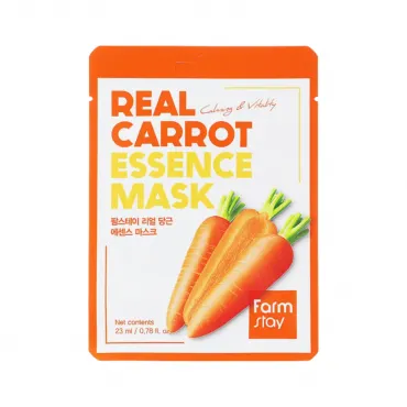 Farmstay Real Carrot Essence Mask lakštinė veido kaukė su morkomis
