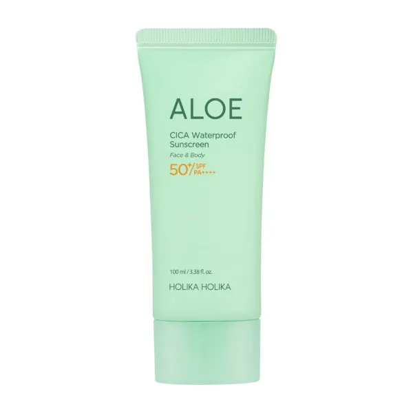 Holika Holika Aloe CICA Waterproof Sunscreen apsauginis kremas nuo saulės su alavijais