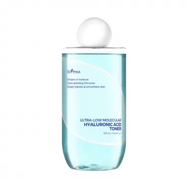 Isntree Ultra Low Molecular Hyaluronic Acid Toner veido tonikas su hialuronu intensyviam drėkinimui