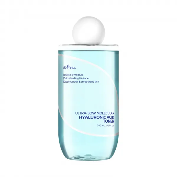 Isntree Ultra Low Molecular Hyaluronic Acid Toner veido tonikas su hialuronu intensyviam drėkinimui