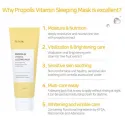 iUNIK Propolis Vitamin Sleeping Mask naktinė kaukė su propoliu ir vitaminais