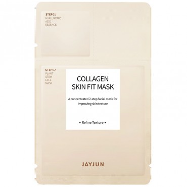 JAYJUN Collagen Skin Fit Mask dviejų žingsnių drėkinantis kompleksas