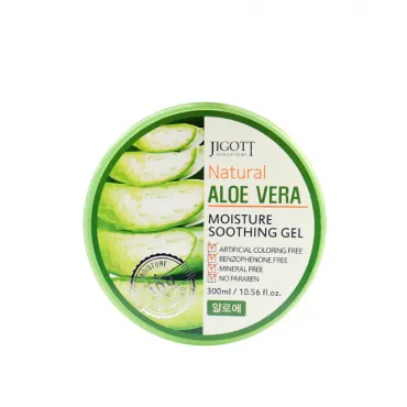 Jigott Natural Aloe Vera Moisture Soothing Gel alavijų gelis 