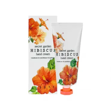Jigott Secret Garden Hibiscus Hand Cream rankų kremas su hibisko ekstraktu
