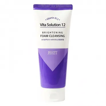 Jigott Vita Solution 12 Brightening Foam Cleansing veido prausiklis su šaltalankiais