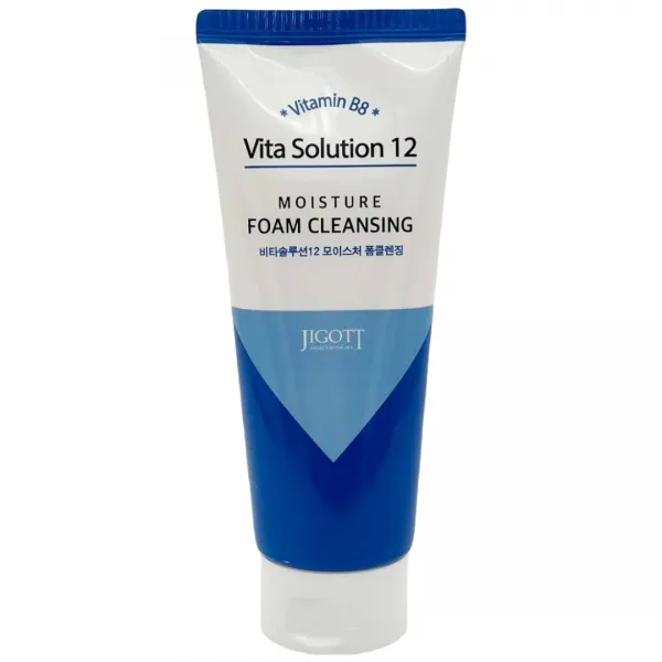 Jigott Vita Solution 12 Moisture Foam Cleansing veido prausiklis su hialurono rūgštimi