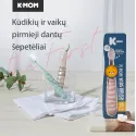 K-MOM Vaikiškų dantų šepetėlių rinkinys (6 vnt., nuo 12 iki 36 mėn)