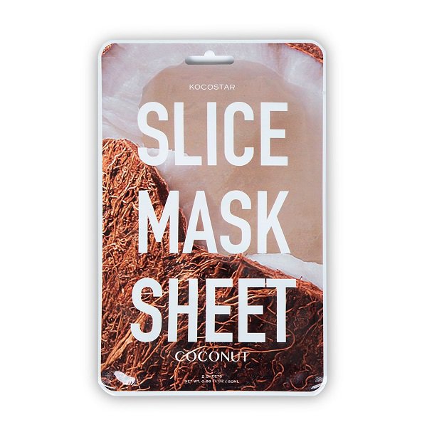 Kocostar Slice Mask Sheet Coconut kaukė rutuliukais su kokosais