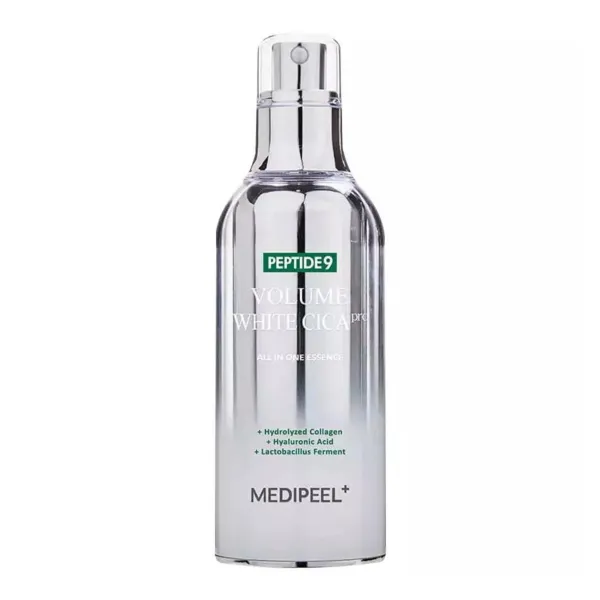 MEDIPEEL+ Peptide 9 Volume White Cica Essence PRO deguonimi praturtinta esencija su peptidais ir cica kompleksu