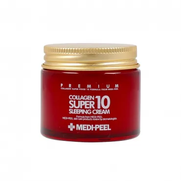 Medi-Peel Collagen Super10 Sleeping Cream jauninantis naktinis kremas su kolagenu