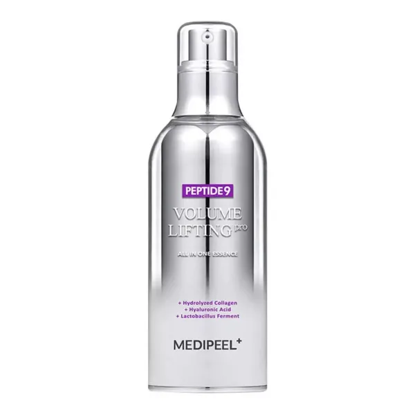 MEDIPEEL+ Peptide 9 Volume Lifting All-in-One Essence Pro liftinguojanti deguonimi praturtinta esencija su peptidais