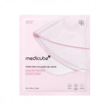 Medicube PDRN Pink Collagen Jelly Gel Mask drėkinanti veido kaukė su kolagenu ir peptidais