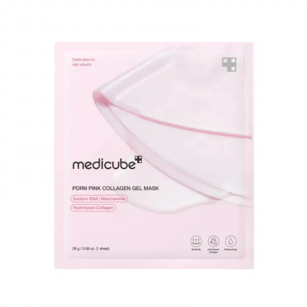 Medicube PDRN Pink Collagen Jelly Gel Mask drėkinanti veido kaukė su kolagenu ir peptidais