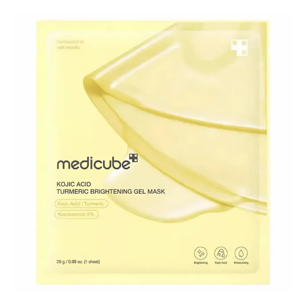 Medicube Kojic Acid Turmeric Brightening Gel Mask skaistinanti hidrogelio veido kaukė