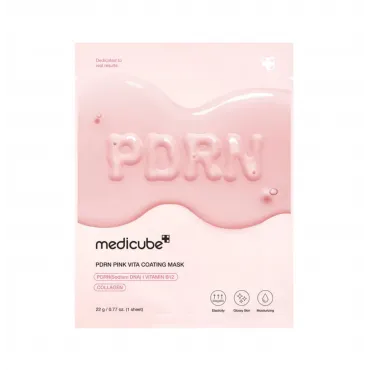 Medicube PDRN Pink Vita Coating Mask lakštinė veido kaukė su PDRN