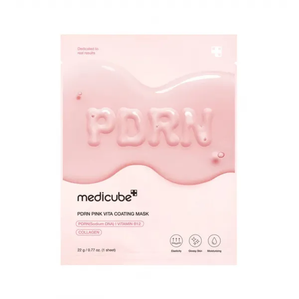 Medicube PDRN Pink Vita Coating Mask lakštinė veido kaukė su PDRN