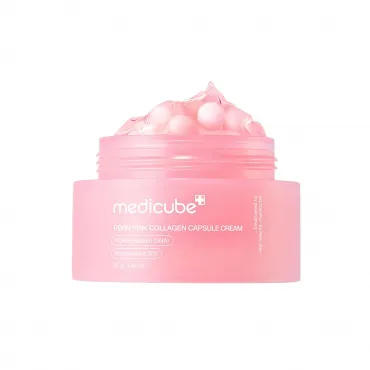 Medicube PDRN Pink Collagen Capsule Cream kapsulinis veido kremas su kolagenu ir PDRN