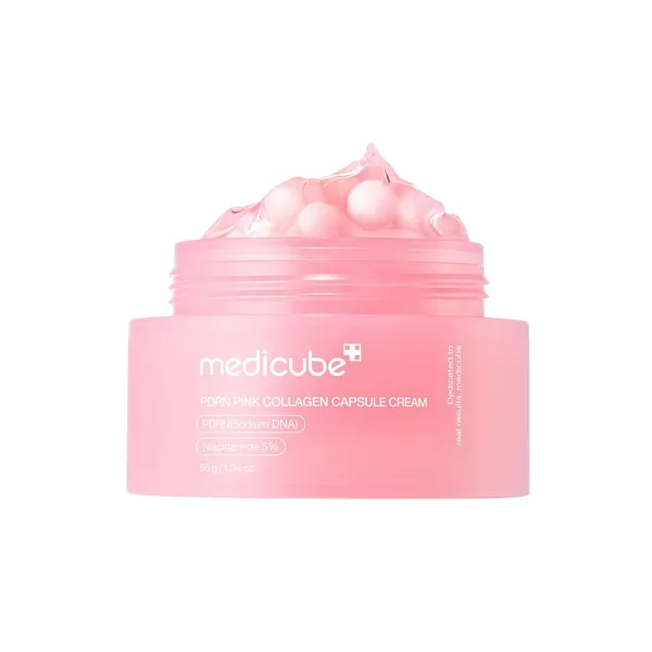 Medicube PDRN Pink Collagen Capsule Cream kapsulinis veido kremas su kolagenu ir PDRN